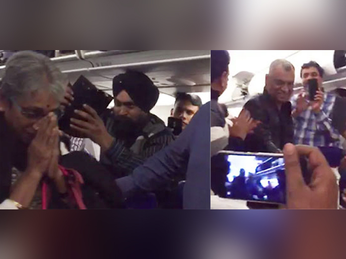 Abhinandan’s parents recieved with immense respect by flight passengers!