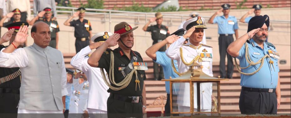 Rajnath Singh pays tribute to jawans at National War Memorial before taking charge as Defence Minister