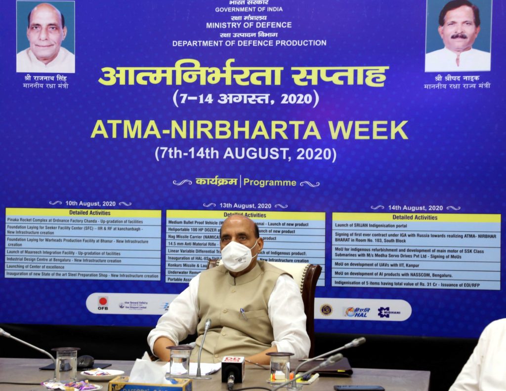 ‘Atamanirbhar Bharat’ week: Rajnath Singh launches 15 Defence products developed in India