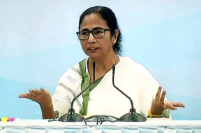 West Bengal CM Mamata Banerjee addresses during a meeting