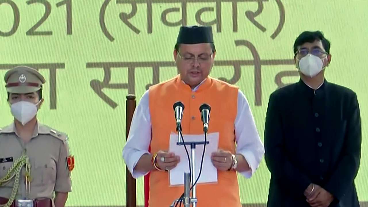 Pushkar Singh Dhami Sworn-in as Uttarakhand CM