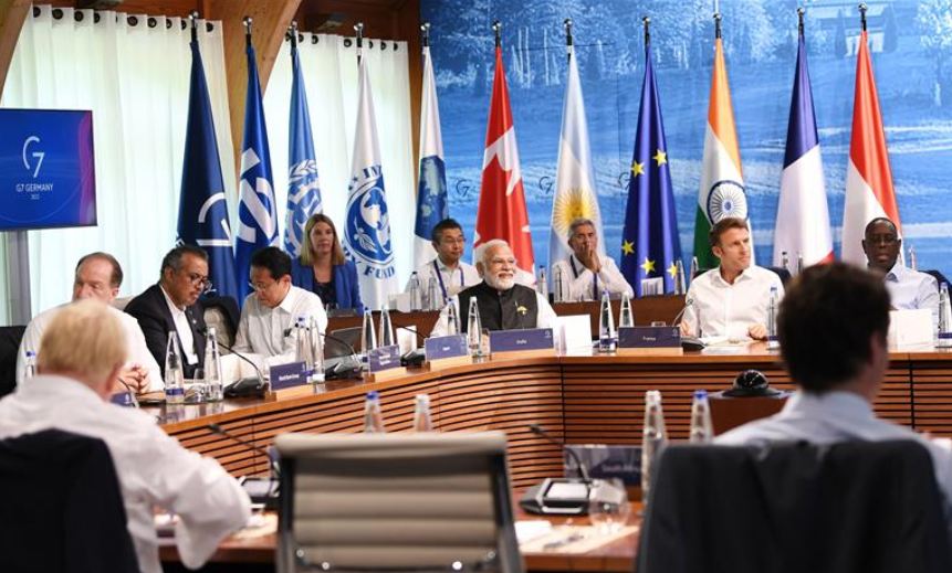 जी-7 शिखर सम्मेलन : पीएम मोदी की हरित विकास सहित विभिन्न क्षेत्रों में भारत के प्रयासों में सहयोग करने की समृद्ध देशों से अपील