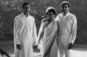 संजय गांधी मां इंदिरा और भाई राजीव के साथ