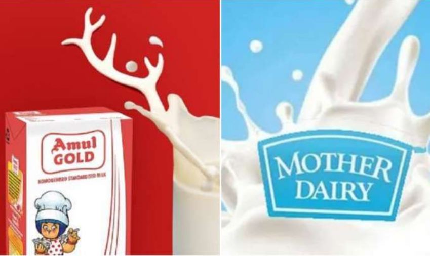 अमूल और मदर डेयरी ने फिर बढ़ाए दूध के दाम, 2 रुपये प्रति लीटर की हुई बढ़ोतरी