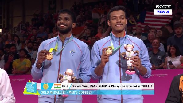 बर्मिंघम राष्ट्रमंडल खेल : बैडमिंटन में भारत की गोल्डन हैट्रिक, सात्विक व चिराग ने पुरुष युगल में पहली बार स्वर्ण दिलाया