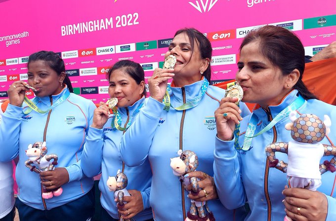 बर्मिंघम राष्ट्रमंडल खेल : लॉन बॉल्स में भारतीय महिलाओं ने रचा इतिहास, दक्षिण अफ्रीका को हराकर स्वर्ण पदक जीता