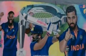 भारतीय टीम की पेंटिंग