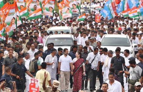 कांग्रेस अध्यक्ष सोनिया गांधी कर्नाटक के मांड्या में ‘भारत जोड़ो यात्रा’ में हुईं शामिल