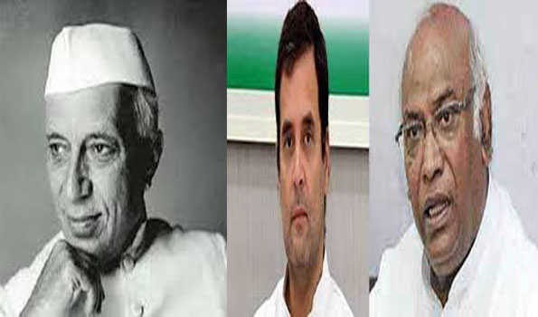 कांग्रेस अध्यक्ष मल्लिकार्जुन खड़गे और राहुल गांधी ने पंडित नेहरू को जयंती पर किया नमन
