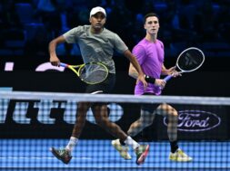 Rajeev Ram and Joe Salisbury in action. PHOTO CREDIT-Corinne Dubreuil, ATP Tour