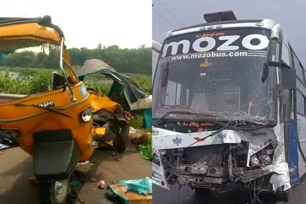 आंध्र प्रदेश : काकीनाड़ा में बस और ऑटो रिक्शा की टक्कर, 7 महिलाओं की मौत