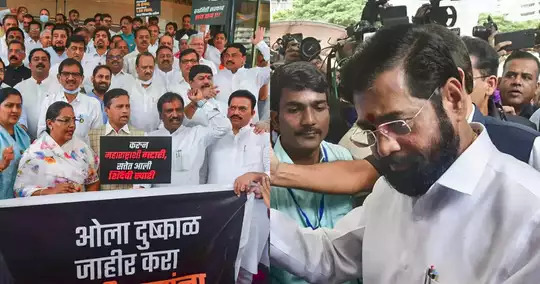 महाराष्ट्र : मानसून सत्र से पहले कांग्रेस विधायकों ने सरकार के खिलाफ की नारेबाजी