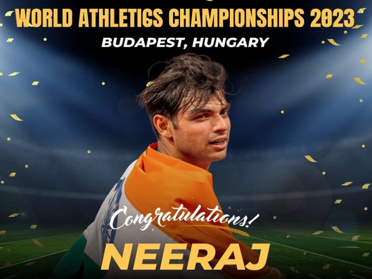 विश्व एथलेटिक्स चैम्पियनशिप में स्वर्ण पदक जीतकर इतिहास रचने वाले नीरज चोपड़ा को पूरे देश ने दी बधाई