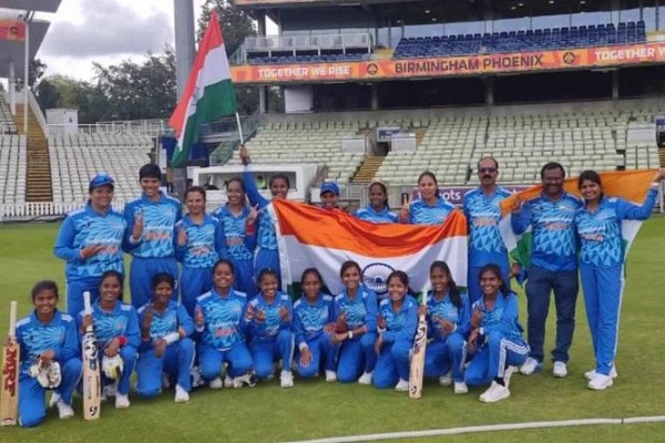 आईबीएसए विश्व खेल : भारत की दृष्टि बाधित महिला क्रिकेट टीम ने स्वर्ण पदक जीता, पुरुषों की टीम पाकिस्तान से हारी