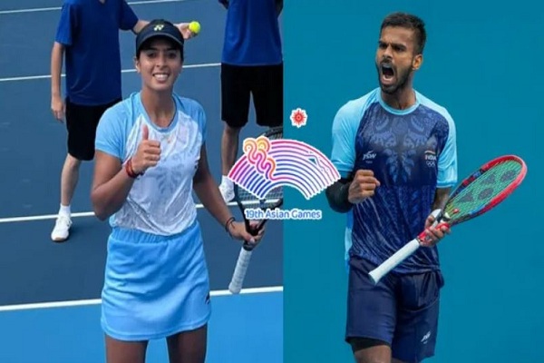 एशियाड टेनिस : सुमित नागल और अंकिता रैना एकल के क्वार्टर फाइनल में, मिक्स्ड डबल टीम भी आगे बढ़ी