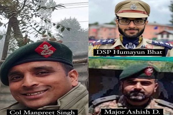 जम्मू-कश्मीर : अनंतनाग में कर्नल, मेजर और पुलिस के डीएसपी समेत 24 घंटे में पांच सैनिक शहीद, ऑपरेशन जारी