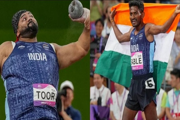 हांगझू एशियाई खेल : भारत ने पूरा किया पदकों का पचासा, तजिंदर व अविनाश की अगुआई में एथलीटों ने जीते 2 स्वर्ण सहित नौ पदक