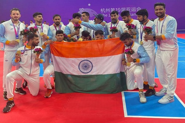 हांगझू एशियाई खेल : कबड्डी में भारत के नाम गोल्डन डबल, महिलाओं के बाद पुरुषों ने आठवीं बार जीता स्वर्ण पदक