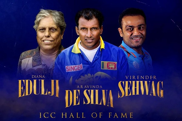 आईसीसी हाल ऑफ फेम में पहली भारतीय महिला क्रिकेटर डायना एडुल्जी शामिल, सहवाग और डीसिल्वा को भी मिला सम्मान