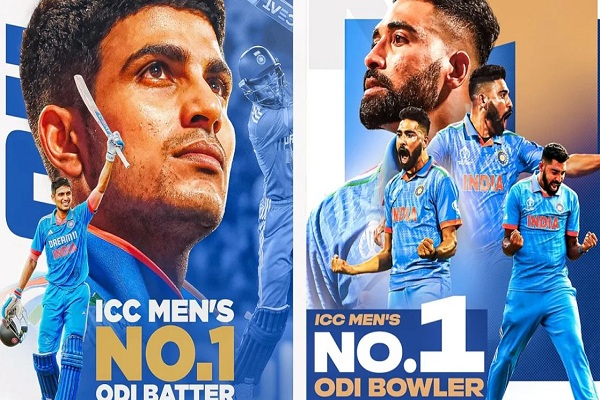 ICC रैंकिंग में भी भारत का जलवा – शुभमन ने बाबर आजम से छीनी नंबर एक पोजीशन, मो सिराज बने शीर्षस्थ गेंदबाज