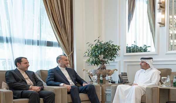 ईरान और कतर के विदेश मंत्रियों ने गाजा संकट के राजनीतिक समाधान पर की चर्चा