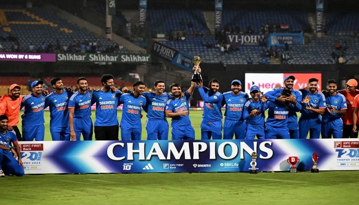 टीम इंडिया ने 4-1 के अंतर से जीती टी20 सीरीज, रोमांचक संघर्ष में ऑस्ट्रेलिया ने 6 रन से गंवाया अंतिम मैच
