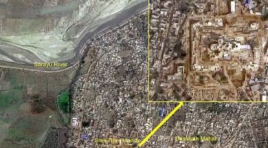 राम मंदिर की अंतरिक्ष से ली गई तस्वीर