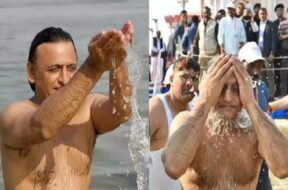 अखिलेश यादव का संगम स्नान