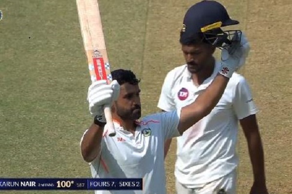 रणजी ट्रॉफी फाइनल : करुण नायर का नाबाद शतक, विदर्भ की बढ़त 286 रनों तक पहुंची
