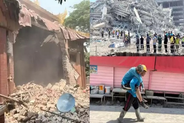 म्यांमार में भूकंप से तबाही : अब तक 144 की मौत, 700 से ज्यादा लोग घायल