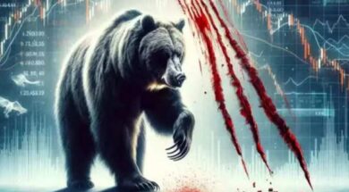 शेयर बाजार में गिरावट