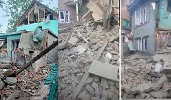 पहलगाम आतंकी हमला  : दक्षिण कश्मीर में तीन संदिग्ध आतंकवादियों के घर किए गए जमींदोज