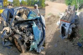 जयपुर में कार व ट्रेलर में हादसा