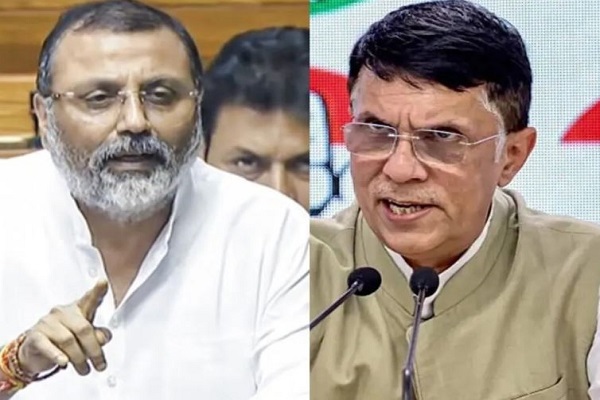 सुप्रीम कोर्ट को लेकर निशिकांत दुबे की टिप्पणी पर भड़की कांग्रेस, कहा – अराजक भाषा लोकतंत्र के लिए खतरनाक