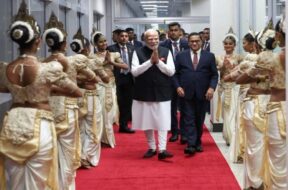पीएम मोदी का कोलंबो में स्वागत
