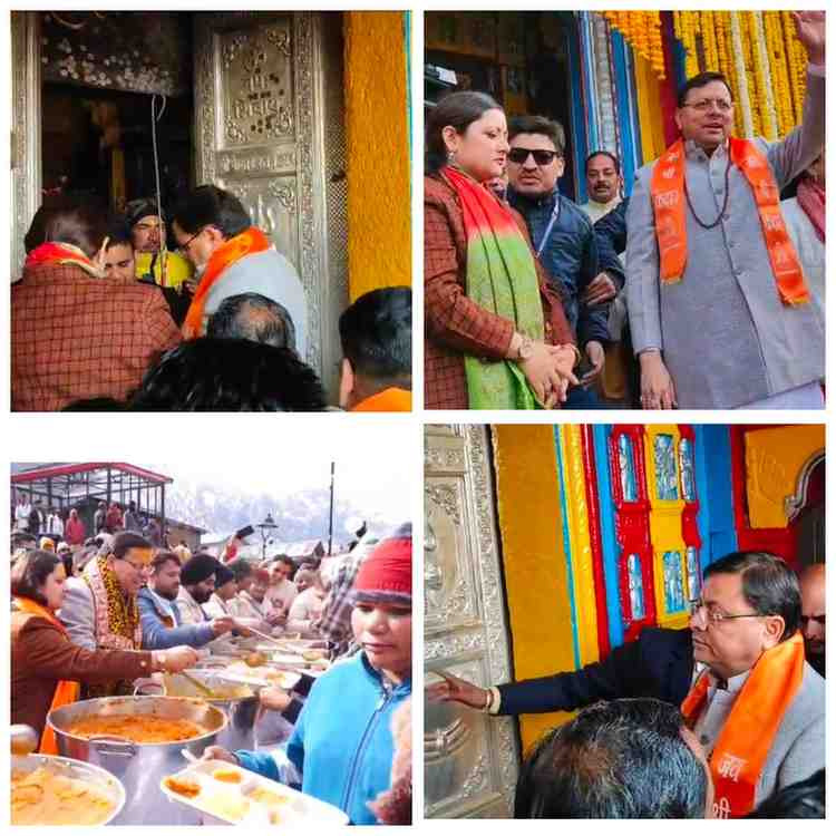 केदारनाथ धाम के कपाट खुले, श्रद्धालुओं के साथ मुख्यमंत्री धामी भी हुए शामिल