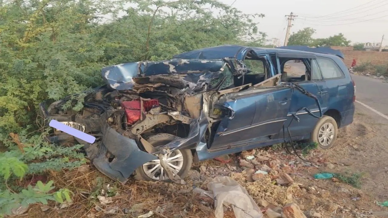 राजस्थान: पाली में  ट्रैलर  से टकराई कार,  एक ही परिवार के चार लोगों की मौत, तीन अन्य घायल