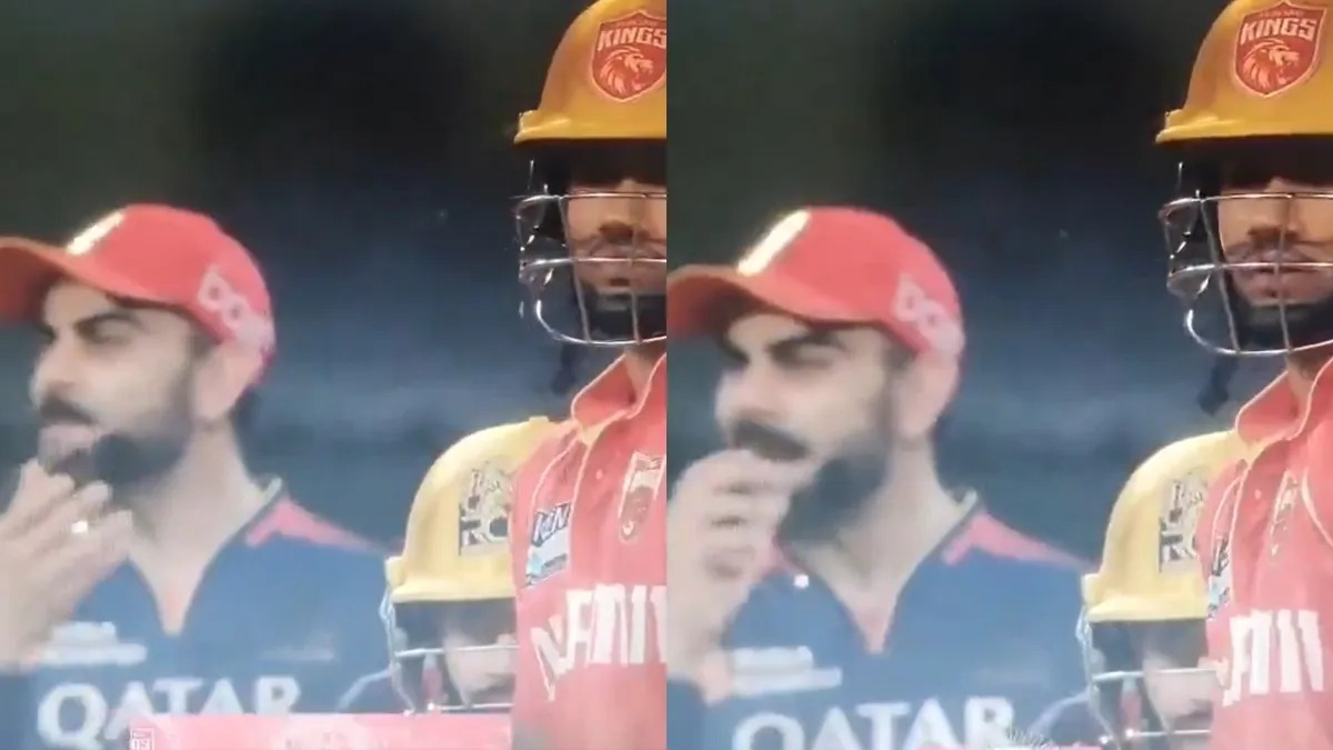 IPL 2025: विराट कोहली ने मुशीर खान का उड़ाया मजाक, इशारा कर कहा- पानी पिलाता है ये