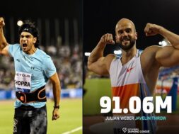 नीरज चोपड़ा और जूलियन वेबर