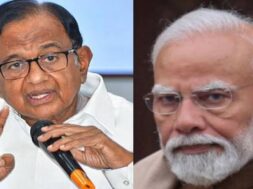 पी चिदंबरम व पीएम मोदी