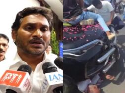 जगन की कार से कुचलकर एक व्यक्ति की मौत