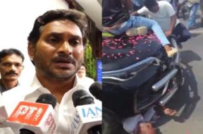 जगन की कार से कुचलकर एक व्यक्ति की मौत