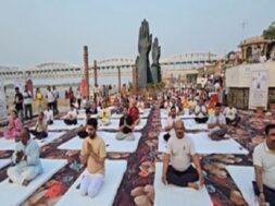 नमो घाट पर योग सप्ताह