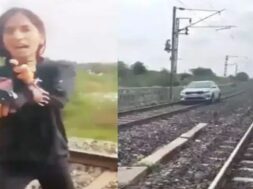 रेलवे ट्रैक पर कार2