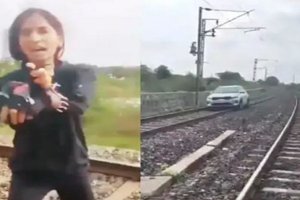 यूपी की महिला ने हैदराबाद के निकट रेलवे ट्रैक पर दौड़ा दी कार, बेंगलुरु-हैदराबाद एक्सप्रेस सहित कई ट्रेनें बाधित