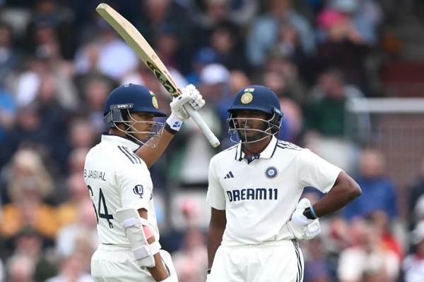 मैनचेस्टर टेस्ट : सुदर्शन व यशस्वी के अर्धशतकों से भारत ने पहले दिन बनाए 264 रन, ऋषभ पंत चोटिल
