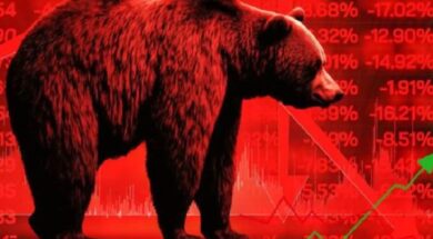 शेयर बाजार में गिरावट