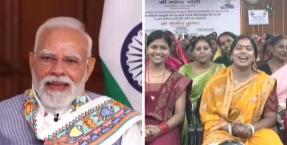 महिला रोजगार योजना लॉन्च कर बोले पीएम मोदी- RJD के शासन में बिहार की महिलाओं को सहनी पड़ी बहुत तकलीफ