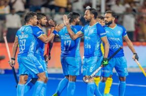 जीत से उत्साहित भारतीय हॉकी टीम