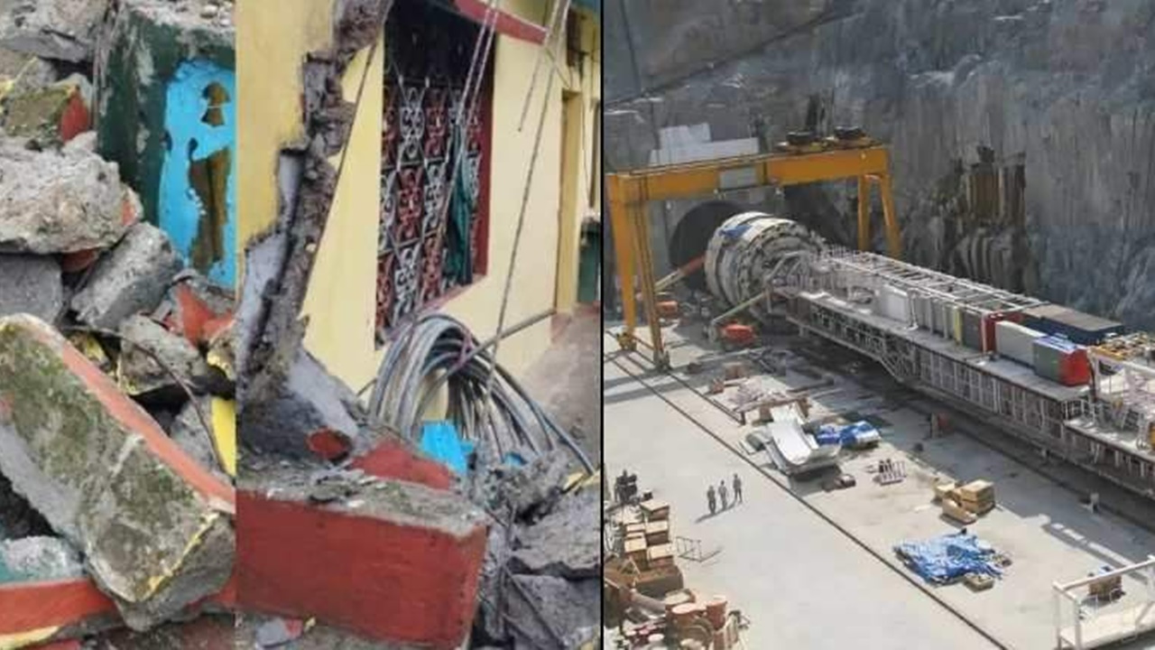 उत्तराखंड : रेलवे टनल ब्लास्टिंग से बल्दियाखान के मकानों में फिर आईं दरारें, ग्रामीणों ने उठाई विस्थापन की मांग